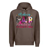 Coffee making hair beautiful is kinda my thing Premium Hoodie - LillyAllenDesigns