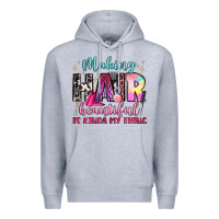 Heather Grey making hair beautiful is kinda my thing Premium Hoodie - LillyAllenDesigns