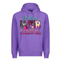 Purple making hair beautiful is kinda my thing Premium Hoodie - LillyAllenDesigns