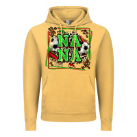 Vintage Mustard soccer nana with leopard Vintage Hoodie - Zillion Design Studio