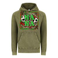 Vintage Olive soccer nana with leopard Vintage Hoodie - Zillion Design Studio
