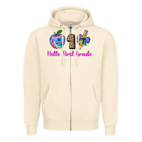 Sandshell hello first grade tie dye 3200x2400 Zipper Hoodie - AdoDesignShop