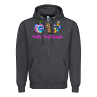 Smoke hello first grade tie dye 3200x2400 Zipper Hoodie - AdoDesignShop