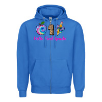 True Royal hello first grade tie dye 3200x2400 Zipper Hoodie - AdoDesignShop