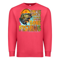 Cardinal youre lucky im here i could have gone fishing Premium Sweatshirt - NancyCooperArtShop