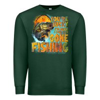 Sports Green youre lucky im here i could have gone fishing Premium Sweatshirt - NancyCooperArtShop
