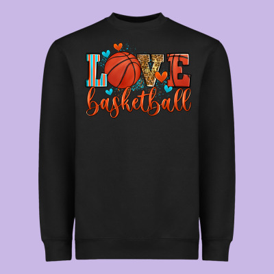Love Basketball Heavyweight Sweatshirt Designed By Zillion Design Studio
