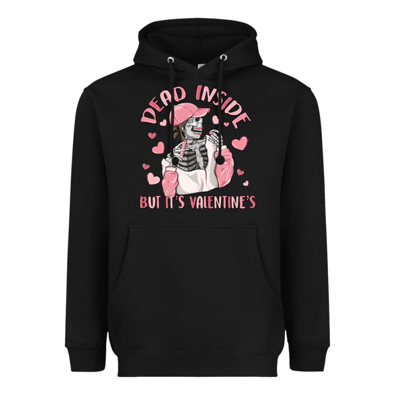 Dead Inside But It's Valentine's Heavyweight Hoodie by MaliasSmallBusiness | Teevron