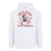 White dead inside but it's valentine's Heavyweight Hoodie - MaliasSmallBusiness
