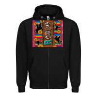 Black rodeo serape leopard glitter Zipper Hoodie - Artiststas