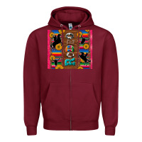 Burgundy rodeo serape leopard glitter Zipper Hoodie - Artiststas