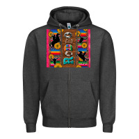 Charcoal Heather rodeo serape leopard glitter Zipper Hoodie - Artiststas