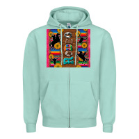 Seafoam rodeo serape leopard glitter Zipper Hoodie - Artiststas