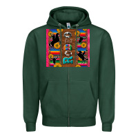 Sports Green rodeo serape leopard glitter Zipper Hoodie - Artiststas