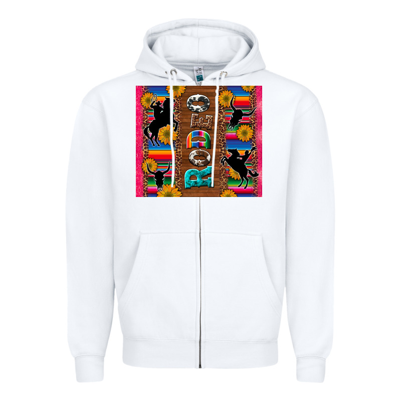 Rodeo Serape Leopard Glitter Zipper Hoodie by Artiststas | Teevron