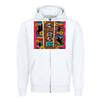 White rodeo serape leopard glitter Zipper Hoodie - Artiststas