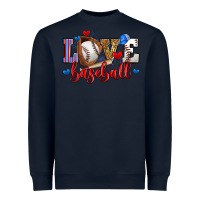 Navy love baseball Heavyweight Sweatshirt - Zillion Design Studio