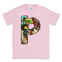 Bubblegum Pink farm life alphabet lowercase letters p Classic Tee - BundleAndBundleShop