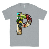 Heather Grey farm life alphabet lowercase letters p Classic Tee - BundleAndBundleShop