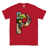 Red farm life alphabet lowercase letters p Classic Tee - BundleAndBundleShop