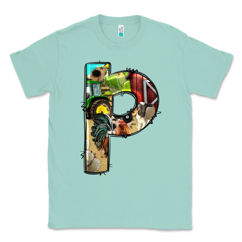 Farm Life Alphabet Lowercase Letters P Classic Tee by BundleAndBundleShop | Teevron