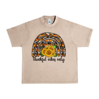 French Oak Thankful Vibes Only Urban Heavy Tee - CowhideDigitalArt