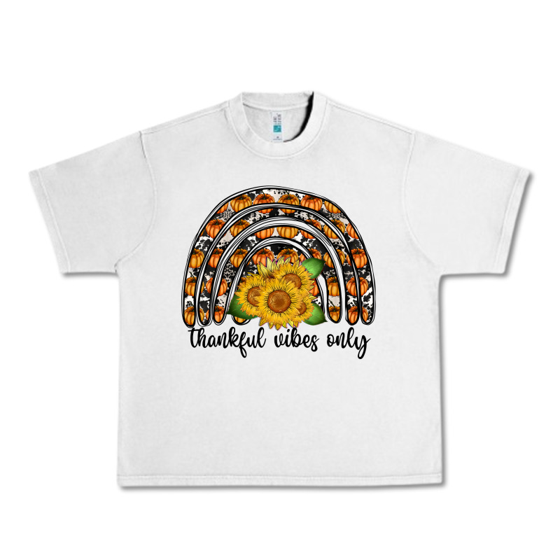 Thankful Vibes Only Urban Heavy Tee by CowhideDigitalArt | Teevron