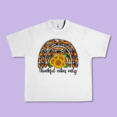 Thankful Vibes Only Urban Heavy Tee Designed By Cowhidedigitalart