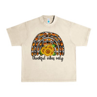Sandshell Thankful Vibes Only Urban Heavy Tee - CowhideDigitalArt