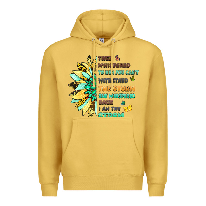 Inspirational Flower And Quote Design Premium Hoodie by LillyAllenDesigns | Teevron