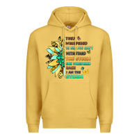 Antique Gold inspirational flower and quote design Premium Hoodie - LillyAllenDesigns