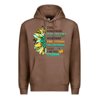 Chestnut inspirational flower and quote design Premium Hoodie - LillyAllenDesigns