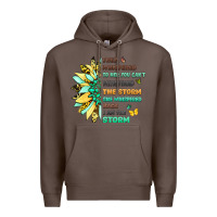 Coffee inspirational flower and quote design Premium Hoodie - LillyAllenDesigns
