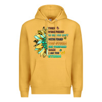 Mustard inspirational flower and quote design Premium Hoodie - LillyAllenDesigns