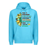 Ocean Blue inspirational flower and quote design Premium Hoodie - LillyAllenDesigns