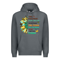 Rock inspirational flower and quote design Premium Hoodie - LillyAllenDesigns