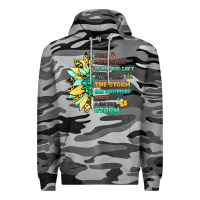 Slate Camo inspirational flower and quote design Premium Hoodie - LillyAllenDesigns