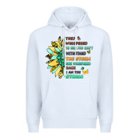 White inspirational flower and quote design Premium Hoodie - LillyAllenDesigns