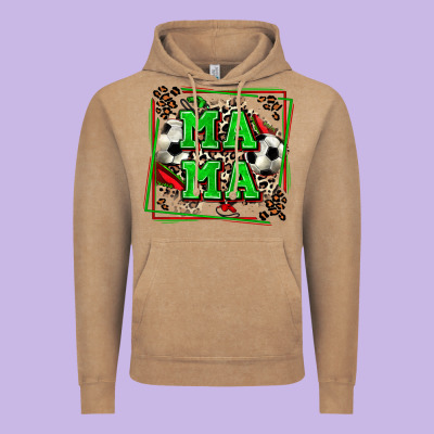 Soccer Mama With Leopard Vintage Hoodie Designed By Zillion Design Studio