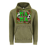 Vintage Olive soccer mama with leopard Vintage Hoodie - Zillion Design Studio