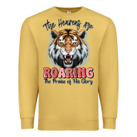 Antique Gold the heavens are roaring tiger Premium Sweatshirt - MaliasSmallBusiness