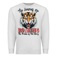 Oatmeal Heather the heavens are roaring tiger Premium Sweatshirt - MaliasSmallBusiness