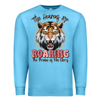 Ocean Blue the heavens are roaring tiger Premium Sweatshirt - MaliasSmallBusiness