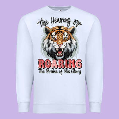 The Heavens Are Roaring Tiger Premium Sweatshirt Designed By Maliassmallbusiness