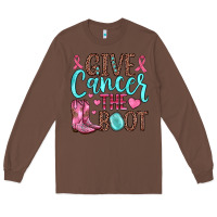Chestnut give cancer the boot Long Sleeve Tee - JahusDesignShop