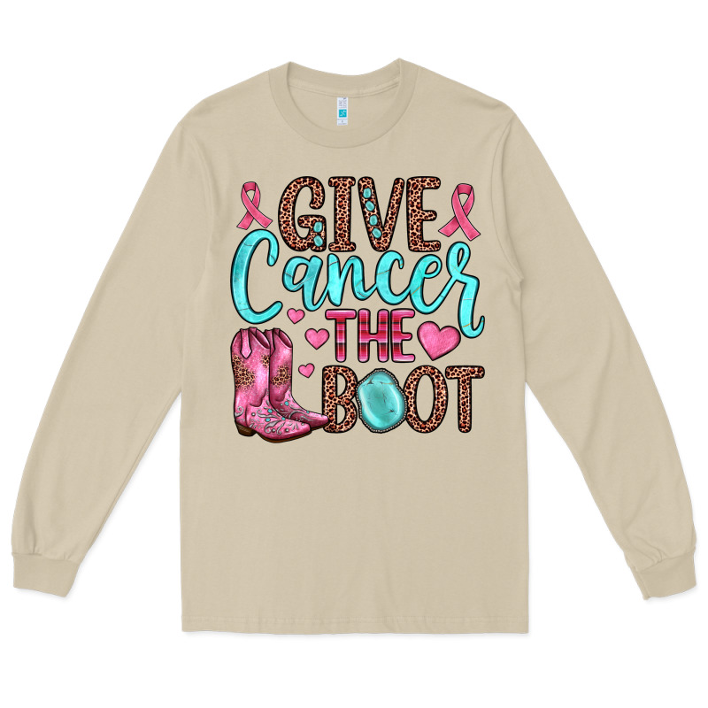 Give Cancer The Boot Long Sleeve Tee by JahusDesignShop | Teevron
