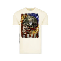 Vintage Arctic Army skull 4th of july Vintage Tee - CowGirlArtShop
