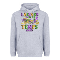 Heather Grey laissez les bon temps rouler Heavyweight Hoodie - MaliasSmallBusiness