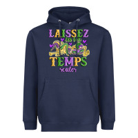 Navy laissez les bon temps rouler Heavyweight Hoodie - MaliasSmallBusiness