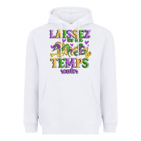 White laissez les bon temps rouler Heavyweight Hoodie - MaliasSmallBusiness